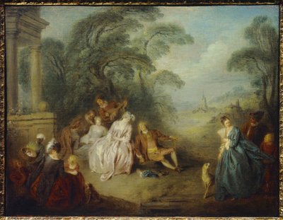 Riuniti in un parco da Jean Baptiste Joseph Pater