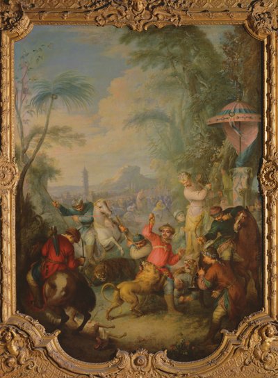 Caccia al leone e alla tigre in Cina da Jean Baptiste Joseph Pater