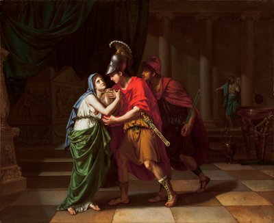 Elettra riceve le ceneri del fratello, Oreste, 1826-27 da Jean Baptiste Joseph Wicar