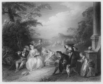 Il flautista da Jean Baptiste Joseph after Pater