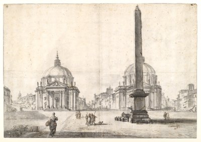 Piazza del Popolo, Rome da Jean Baptiste Lallemand