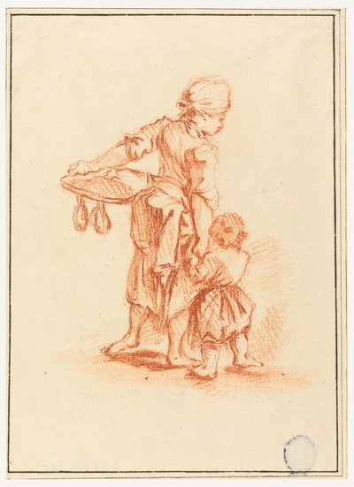 Una donna che guida un bambino da Jean Baptiste Le Prince