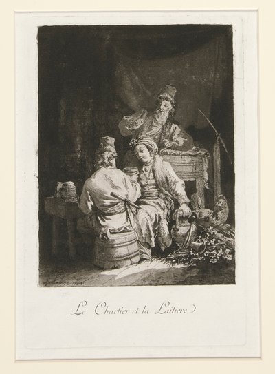 La virtù al cabaret e Il carrettiere e la lattaia da Jean Baptiste Le Prince