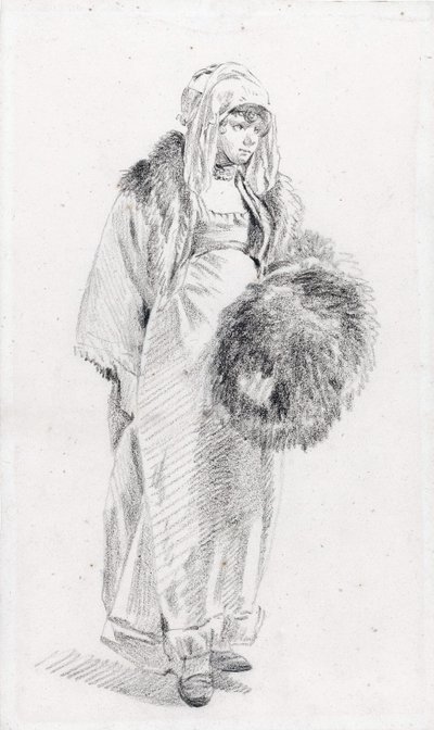 Donna russa con manicotto di pelliccia di Jean-Baptiste Le Prince (1734-1781), tra il 1758 e il 1761 da Jean Baptiste Le Prince