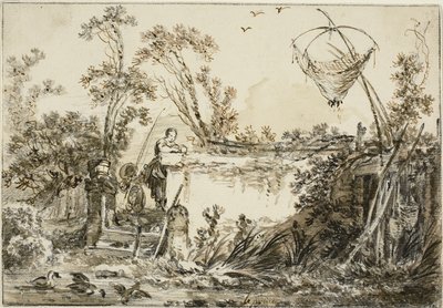 Studio per il frontespizio di Varie Vedute del Gentile, c.1755 da Jean Baptiste Le Prince