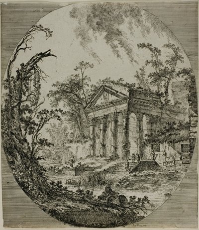 Tempio di Augusto da Jean Baptiste Le Prince