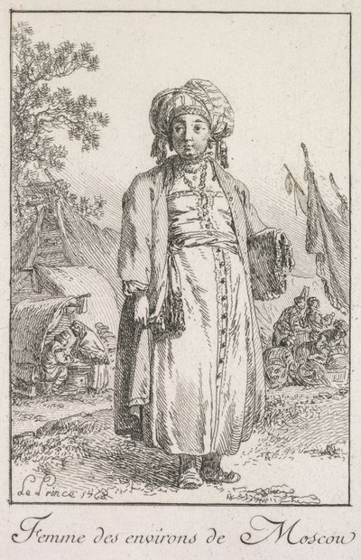 Donna dei sobborghi di Mosca, 1768 da Jean Baptiste Le Prince