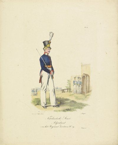 Aiutante del reggimento svizzero, 1820-1825 da Jean Baptiste Madou
