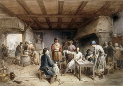 I carpentieri navali a riposo, 1846 da Jean Baptiste Madou