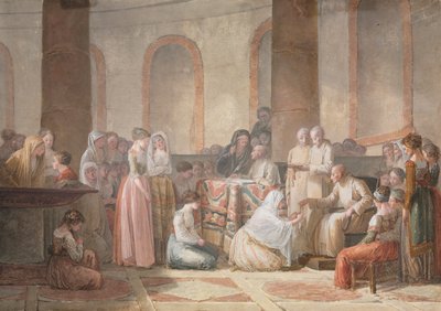 La distribuzione dei rosari da Jean Baptiste Mallet