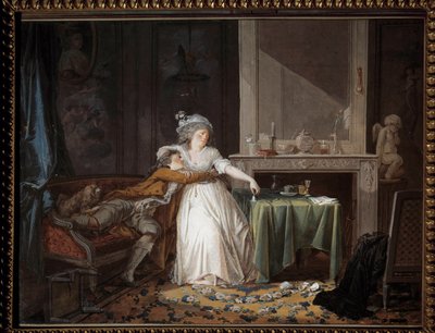 La tazza rotta. Dipinto di Jean Baptiste Mallet (1759-1835) da Jean Baptiste Mallet