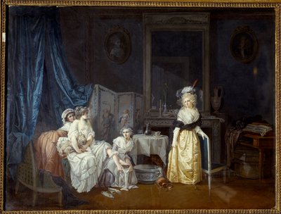 La toeletta Una giovane donna con l