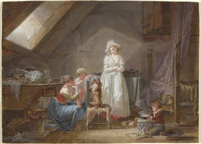 Giovane marchesa francese in esilio a Losanna da Jean Baptiste Mallet