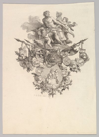 Vignetta con Efesto e putti da Jean Baptiste Marie Huet
