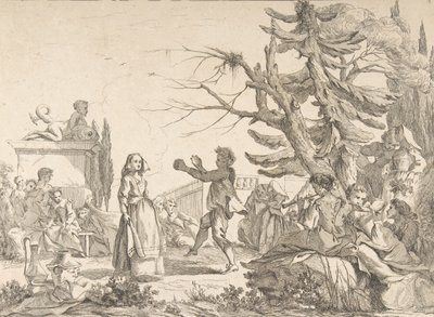 Danza improvvisata Le Bal improvisé, 1742 da Jean Baptiste Marie Pierre