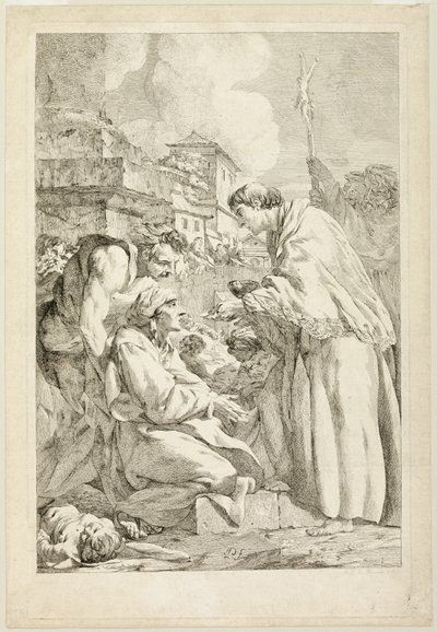 San Carlo Borromeo benedice gli appestati da Jean Baptiste Marie Pierre