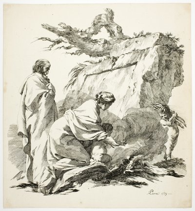 La fuga in Egitto da Jean Baptiste Marie Pierre