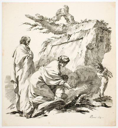 La fuga in Egitto da Jean Baptiste Marie Pierre