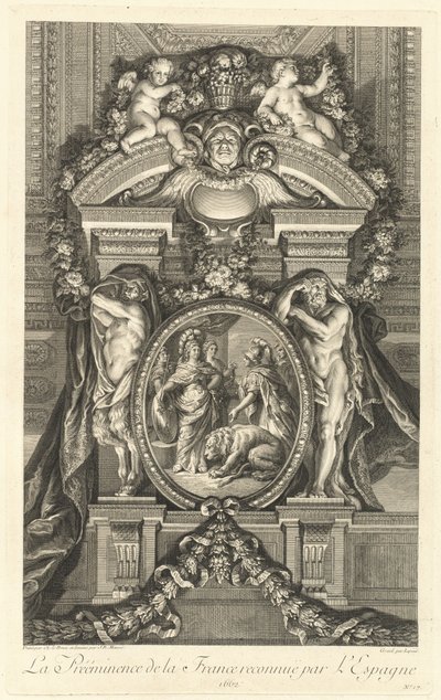 La preminenza della Francia riconosciuta dalla Spagna 1662 [tav. 17] da Jean Baptiste Masse