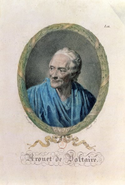 François Marie Arouet de Voltaire (1694-1778) inciso da James Heath (1757-1834) da Jean Baptiste Mauzaisse