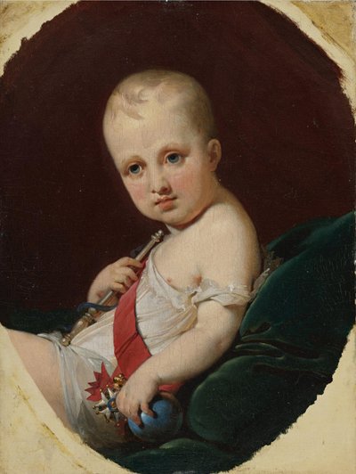 Napoleone Francesco Bonaparte, Duca di Reichstadt, Re di Roma 1811-1832, ca 1812 da Jean Baptiste Mauzaisse