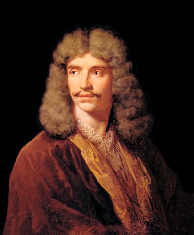 Ritratto di Jean-Baptiste Pocquelin, detto Moliere (dettaglio) da Jean Baptiste Mauzaisse