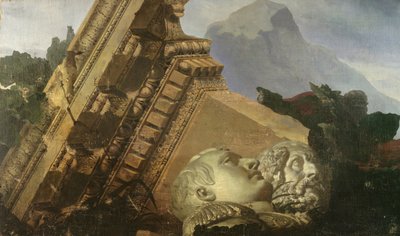 Il Tempo che mostra la distruzione che porta, studio per il soffitto del Louvre da Jean Baptiste Mauzaisse