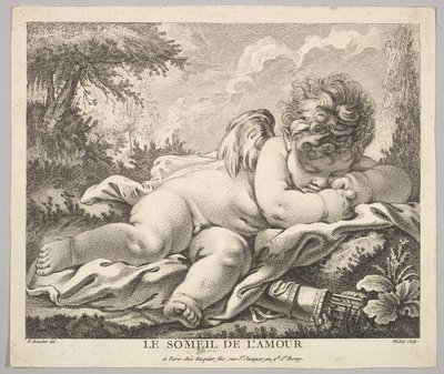 Il sonno di Cupido da Jean Baptiste Michel