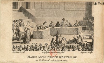 Maria Antonietta al Tribunale Rivoluzionario da Jean Baptiste Michel Dupréel