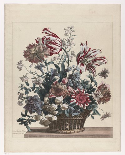 Cesto con fiori da Jean Baptiste Monnoyer