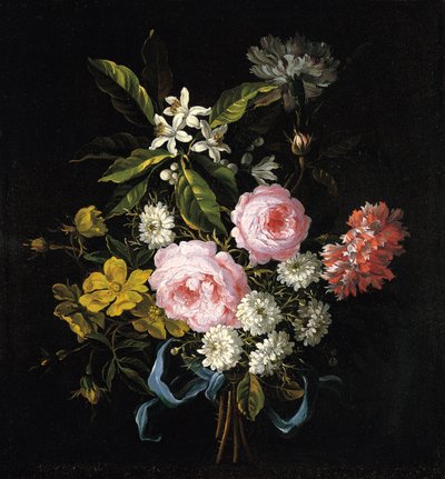 Bouquet di camomilla, rose, fiori d