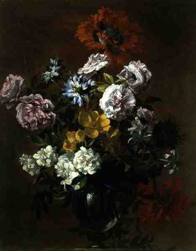 Natura morta di fiori in un vaso di vetro da Jean Baptiste Monnoyer