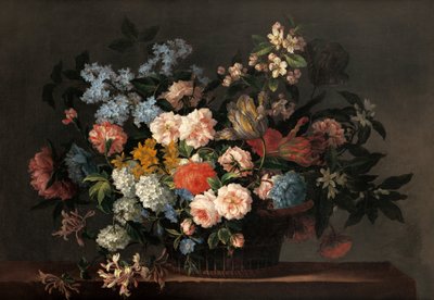 Natura morta con cesto di fiori da Jean-Baptiste Monnoyer