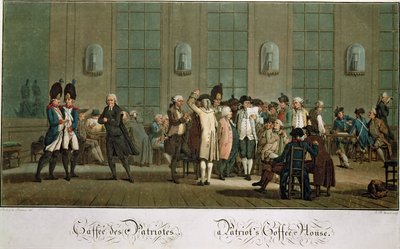 Una caffetteria patriottica (prima edizione stampa) (XIX secolo) da Jean Baptiste Morret