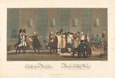 Caffè dei Patrioti da Jean Baptiste Morret after Jacques François Joseph Swebach Desfontaines