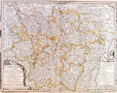 Francia (Regione: Champagne-Ardenne, Lorena, Alsazia, Franca Contea), Germania (Stato: Renania-Palatinato, Saar) da Jean-Baptiste Nolin