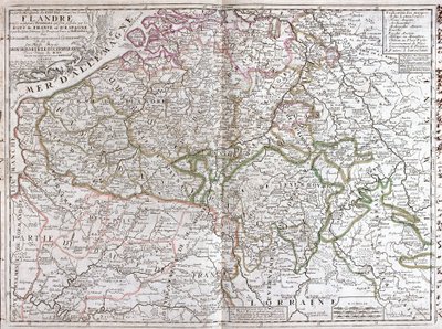 Mappa del Belgio da Jean Baptiste Nolin