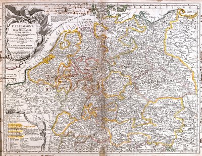 Mappa della Germania (1703) da Jean Baptiste Nolin