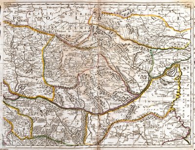 Mappa della Valacchia morava (Repubblica Ceca) (Incisione) da Jean Baptiste Nolin