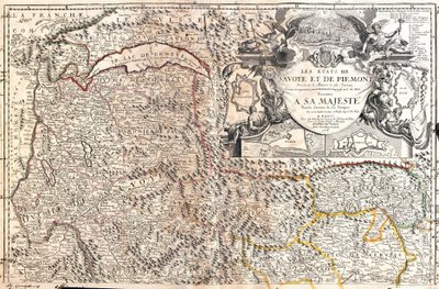 Mappa della Savoia e del Piemonte (Italia) (incisione) da Jean Baptiste Nolin