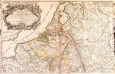 Mappa della Germania occidentale e dei Paesi Bassi da Jean Baptiste Nolin