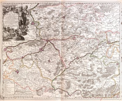 Mappa della Contea di Hainaut (Belgio) (Incisione) da Jean Baptiste Nolin