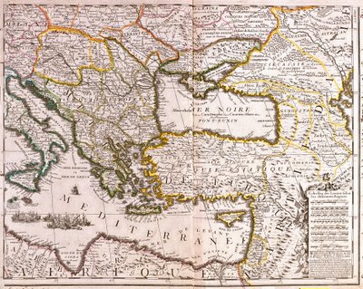 Mappa del Mediterraneo Orientale e dei paesi del Mar Nero, Turchia e province dell