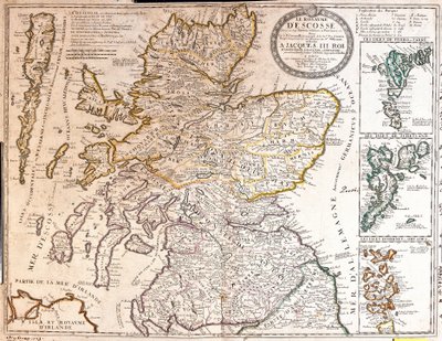 Mappa del Regno di Scozia, sotto il regno di Giacomo II da Jean Baptiste Nolin