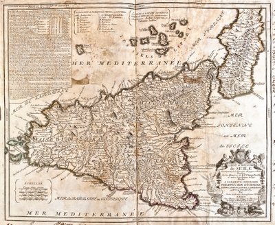 Mappa del Regno di Sicilia, Italia da Jean Baptiste Nolin