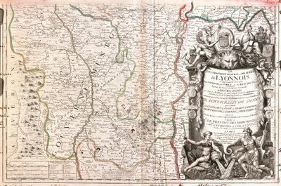 Mappa del Lionese (Francia) da Jean Baptiste Nolin
