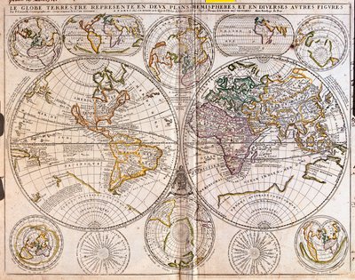 Mappa del Mondo da Jean Baptiste Nolin