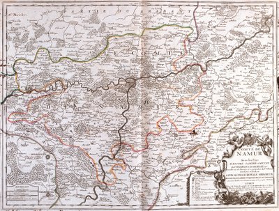 Mappa della provincia di Namur (Belgio) (incisione) da Jean Baptiste Nolin