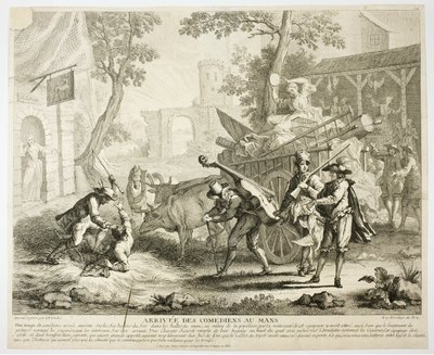 Arrivo dei comici da Jean Baptiste Oudry