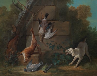 Cane che guarda la selvaggina morta, 1753 da Jean Baptiste Oudry